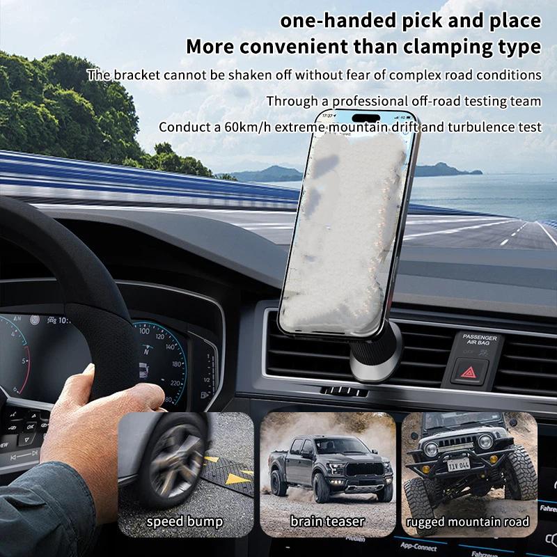 New 1Pcs Carbon Fiber Magnetic - Magnetic Phone Holder For Car Vent ulasan dan harga
