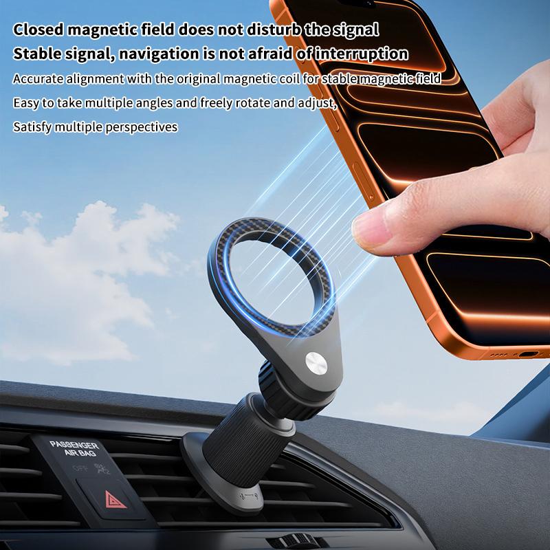 New 1Pcs Carbon Fiber Magnetic - Magnetic Phone Holder For Car Vent ulasan dan harga