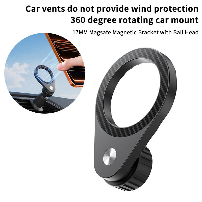 New 1Pcs Carbon Fiber Magnetic - Magnetic Phone Holder For Car Vent ulasan dan harga