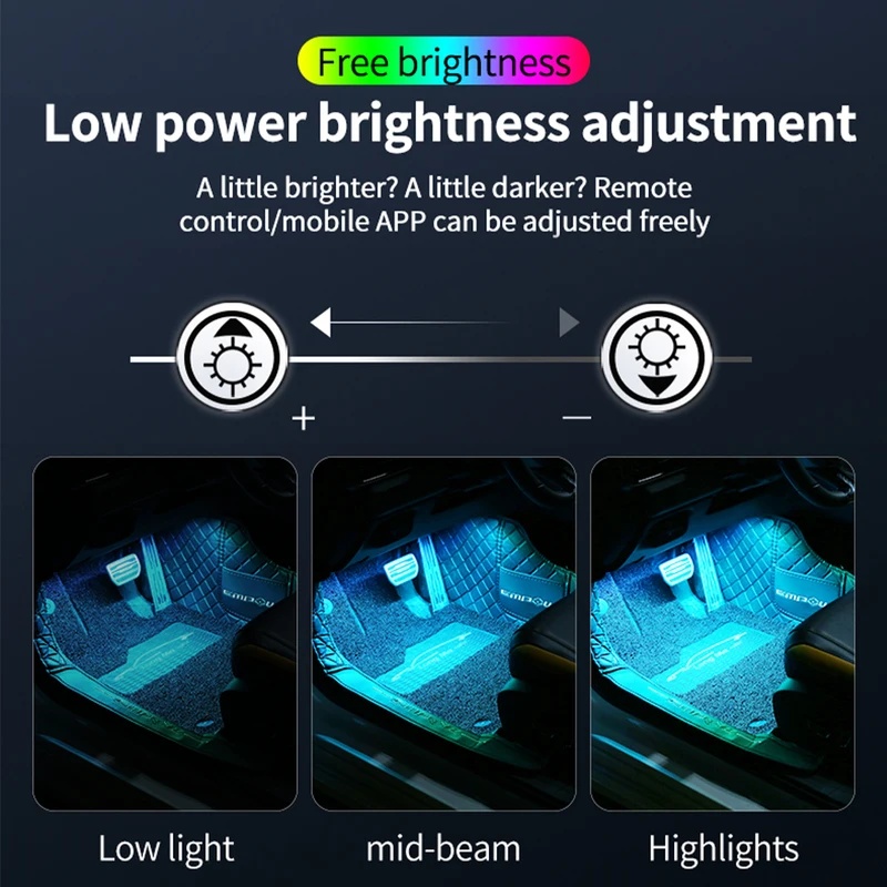 Neon LED Car Interior Ambient  - Led Ambient Interior Car Lights App Control ulasan dan harga