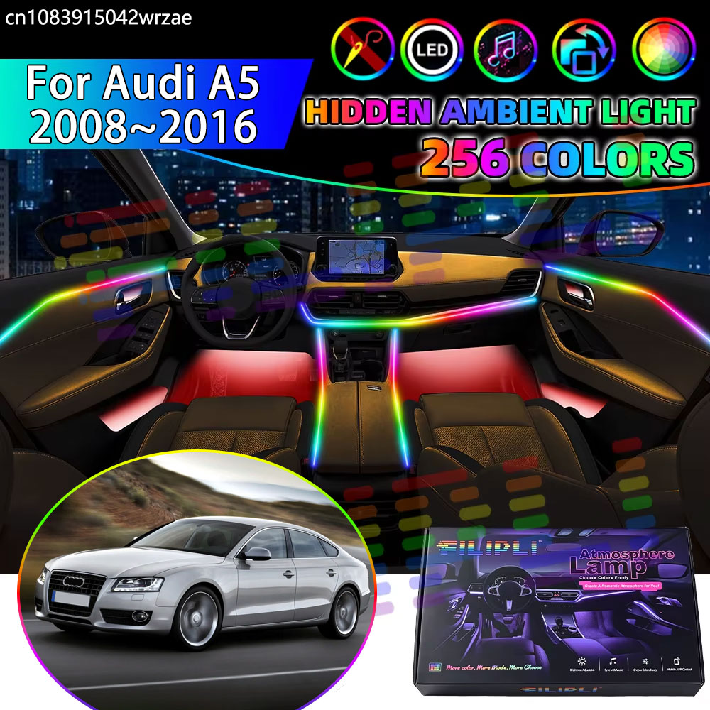 For Audi A5 2008~2016 8T 8F MK - Led Ambient Interior Car Lights App Control ulasan dan harga
