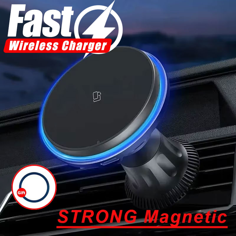 LED/RGB Magnetic Car Wireless  - Wireless Car Charger Mount Fast Charging ulasan dan harga