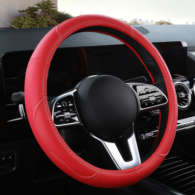 Car  Anti-Slip Leather  Steeri - Car Steering Wheel Cover Anti Slip Breathable ulasan dan harga