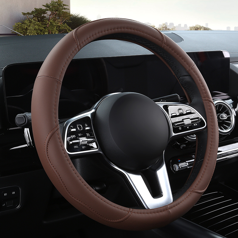 Car  Anti-Slip Leather  Steeri - Car Steering Wheel Cover Anti Slip Breathable ulasan dan harga