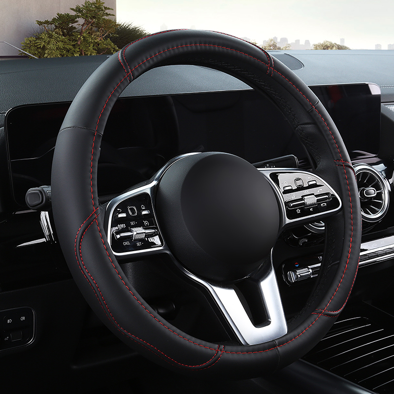 Car  Anti-Slip Leather  Steeri - Car Steering Wheel Cover Anti Slip Breathable ulasan dan harga