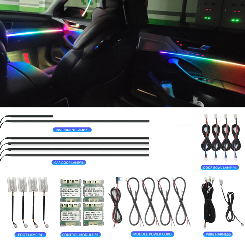 LED Car Interior Ambient Light - Led Ambient Interior Car Lights App Control ulasan dan harga