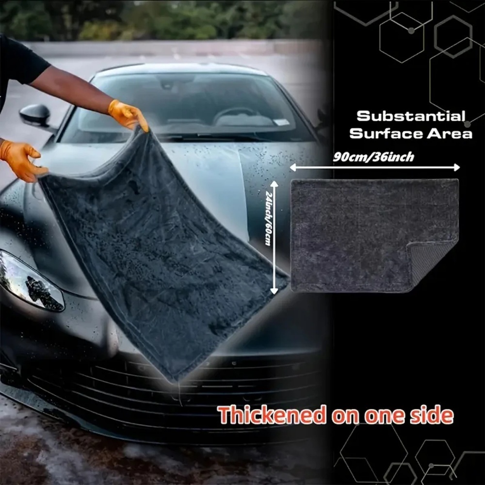 Oversized Dark Gray Car Microf - Microfiber Car Drying Towel Super Absorbent ulasan dan harga