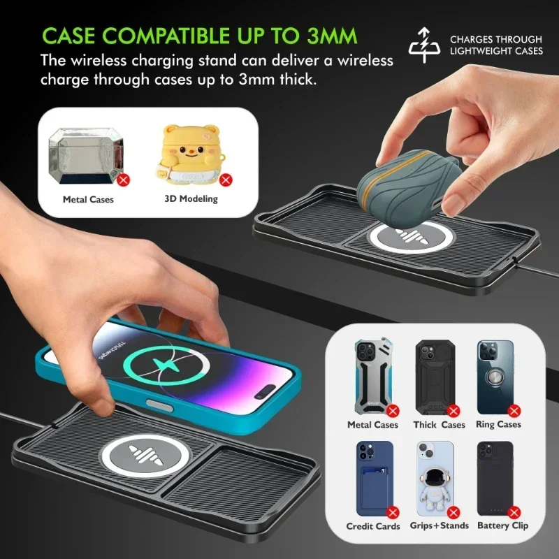 Car Wireless Charger Pad Base  - Wireless Car Charger Mount Fast Charging ulasan dan harga